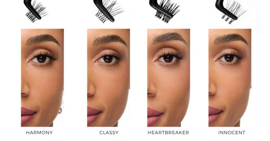 cluster lashes med gennemsigtig lim nanolash
